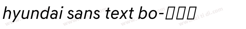 hyundai sans text bo字体转换